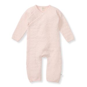Pink Baby Onesie - Burts Bees - Organic Quilted Cotton Winter Snow